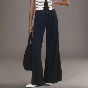 Anthropologie Chic Black Wide Leg Pants